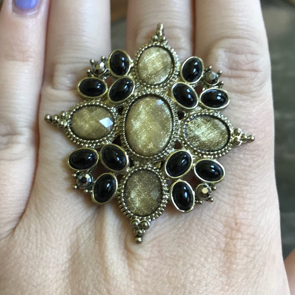 Large vintage style cocktail ring